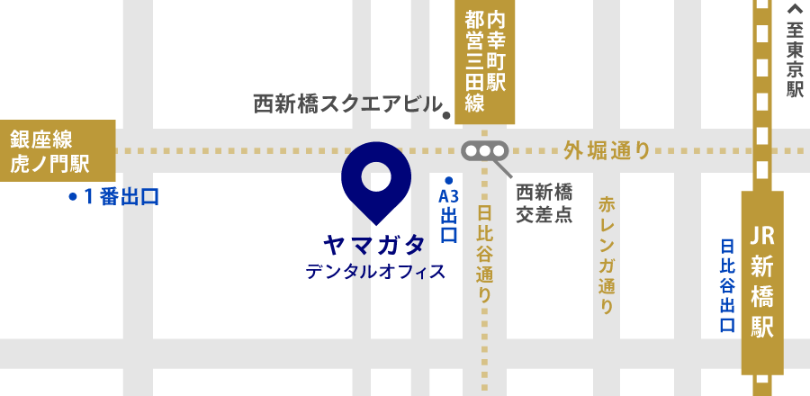 ヤマガタデンタルオフィス：アクセスマップ
